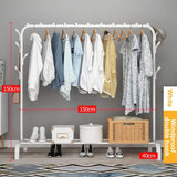 Coat Rack Clothes Rack Drying Clothes Rack Floor Standing Clothes Hanging Storage Simple Furniture Telescopic Mobile Cloth Rail Jack's Clearance