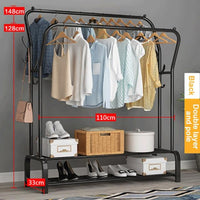 Coat Rack Clothes Rack Drying Clothes Rack Floor Standing Clothes Hanging Storage Simple Furniture Telescopic Mobile Cloth Rail Jack's Clearance