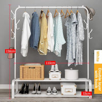 Coat Rack Clothes Rack Drying Clothes Rack Floor Standing Clothes Hanging Storage Simple Furniture Telescopic Mobile Cloth Rail Jack's Clearance