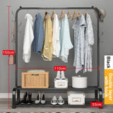 Coat Rack Clothes Rack Drying Clothes Rack Floor Standing Clothes Hanging Storage Simple Furniture Telescopic Mobile Cloth Rail Jack's Clearance