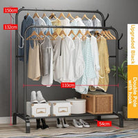 Coat Rack Clothes Rack Drying Clothes Rack Floor Standing Clothes Hanging Storage Simple Furniture Telescopic Mobile Cloth Rail Jack's Clearance