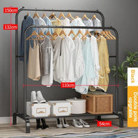 Coat Rack Clothes Rack Drying Clothes Rack Floor Standing Clothes Hanging Storage Simple Furniture Telescopic Mobile Cloth Rail Jack's Clearance