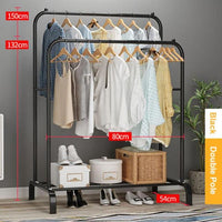 Coat Rack Clothes Rack Drying Clothes Rack Floor Standing Clothes Hanging Storage Simple Furniture Telescopic Mobile Cloth Rail Jack's Clearance