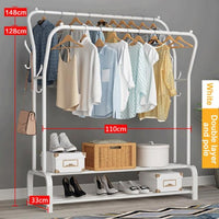 Coat Rack Clothes Rack Drying Clothes Rack Floor Standing Clothes Hanging Storage Simple Furniture Telescopic Mobile Cloth Rail Jack's Clearance