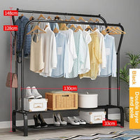 Coat Rack Clothes Rack Drying Clothes Rack Floor Standing Clothes Hanging Storage Simple Furniture Telescopic Mobile Cloth Rail Jack's Clearance