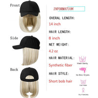 Short Wavy Synthetic Hair Baseball Cap Adjustable Jack's Clearance