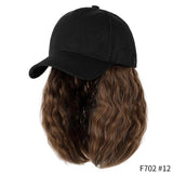 Short Wavy Synthetic Hair Baseball Cap Adjustable Jack's Clearance