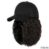 Short Wavy Synthetic Hair Baseball Cap Adjustable Jack's Clearance