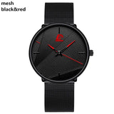 Classic Black Ultra Thin Stainless Steel Watch Jack's Clearance