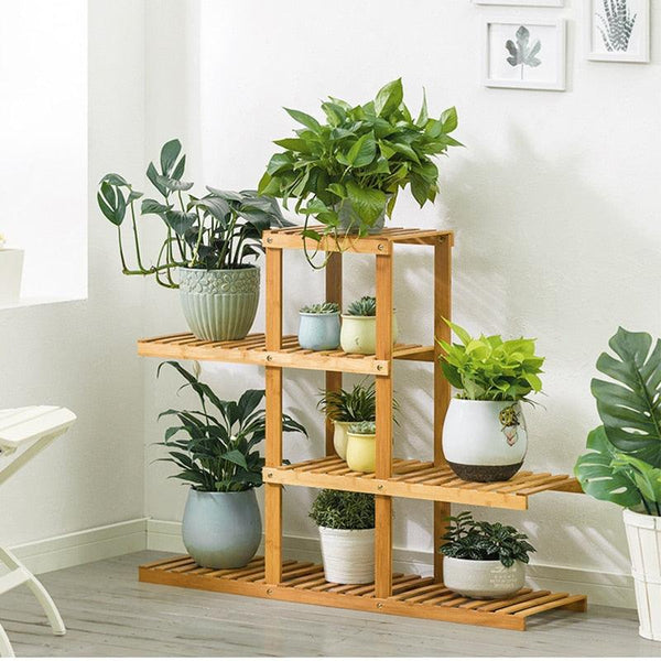 Solid wood flower shelf floor type multi-layer Jack's Clearance