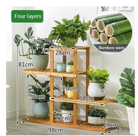 Solid wood flower shelf floor type multi-layer Jack's Clearance