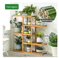 Solid wood flower shelf floor type multi-layer Jack's Clearance