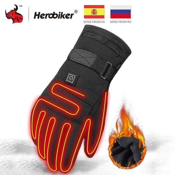 Waterproof Motorcycle Gloves Heating USB Hand Warmer Electric Thermal Heated Gloves Battery Powered Gloves Jack's Clearance