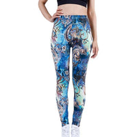 YSDNCHI 2021 Camouflage Womens Graffiti Style Slim Stretch Leggings Jack's Clearance