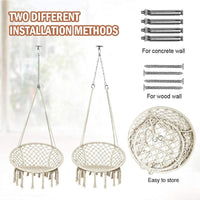 Outdoor Hammock Garden Swing Tassel Handmade Knitted Patio Egg Chair Jack's Clearance