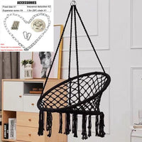 Outdoor Hammock Garden Swing Tassel Handmade Knitted Patio Egg Chair Jack's Clearance