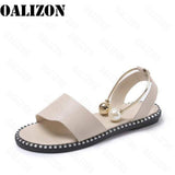 New Summer Women's Beaded Pearly Sandals Slippers Shoes Women Ladies Flats Sandals Flip Flop Casual Flat Slingback Sandals Shoes Jack's Clearance