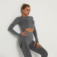 Seamless Yoga Set Fitness Sports Suits Gym Clothing Two Piece Set Women Yoga clothes High Waist Push Hip Leggings Workout Pants Jack's Clearance