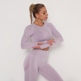 Seamless Yoga Set Fitness Sports Suits Gym Clothing Two Piece Set Women Yoga clothes High Waist Push Hip Leggings Workout Pants Jack's Clearance